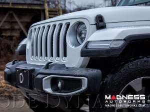 Jeep Wrangler JL LED Light Bar w/ Bracket - 50" - Amber Flood